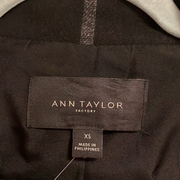 Ann Taylor Windowpane Belted Jacket - Picture 4 of 6